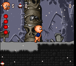 Porky Pig's Haunted Holiday (Europe) In game screenshot